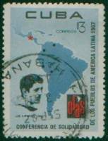(№1315-1318) Набор марок Куба 1967 год (4 марки) "Конф латиноамериканской организации солидарности",